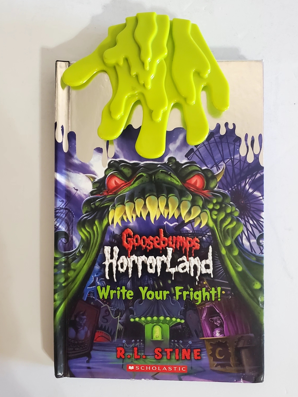 Scholastic Goosebumps HorrorLand Hardcover - Neon Green, Purple, Black